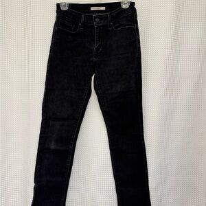 Levi's Black Mid Rise Skinny Jeans